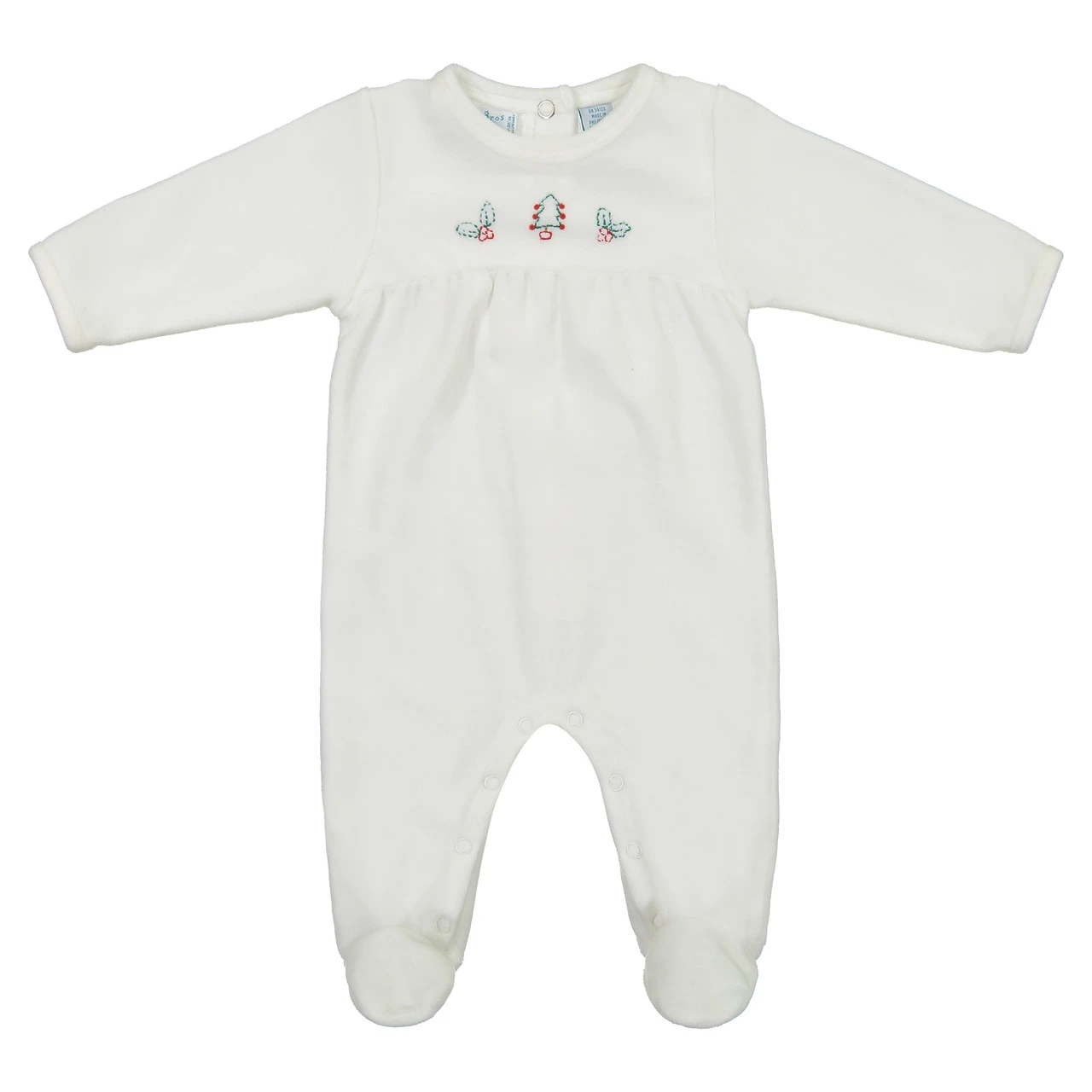 Velour Holiday Tree Romper 1 Velour Holiday Tree Romper