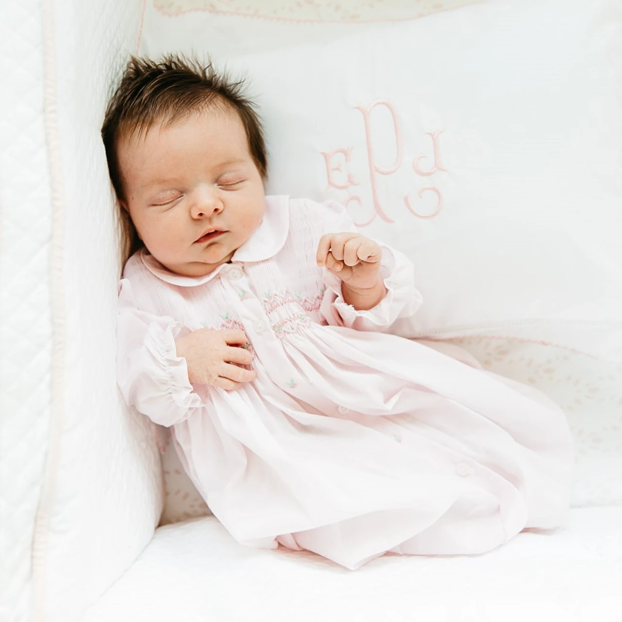 Ribbon & SmockingTake Me Home Gown With Hat 2 Ribbon & SmockingTake Me Home Gown With Hat - Image 2