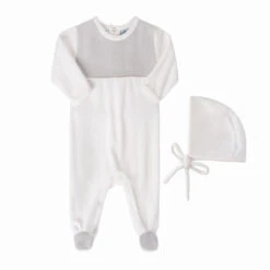 Baby Chevron Velour Romper With Hat -Baby Clothes Sales 1219V 2 47842.1660845193