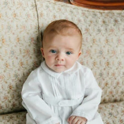 Long Sleeve Pleated Longall With Dots -Baby Clothes Sales 1853LS LS 91616.1637258279