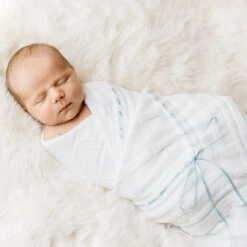 Ribbon Pointelle Knit Blanket -Baby Clothes Sales 200 LS3 48551.1637005402