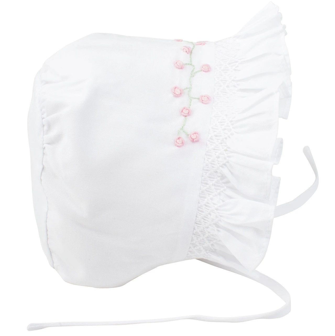Girls Rose Garden Collection Smocked Bonnet 5 Girls Rose Garden Collection Smocked Bonnet - Image 5