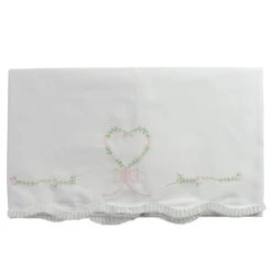 Girls Floral Heart Receiving Blanket