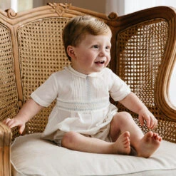 Boys Vintage Smocked Romper -Baby Clothes Sales 23970 LS3 84648.1644949536