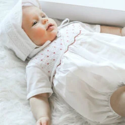 Smocked Diamond Holiday Creeper -Baby Clothes Sales 23972 4 07156.1633976644