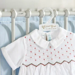 Smocked Diamond Holiday Creeper -Baby Clothes Sales 23972 6 42254.1633976644