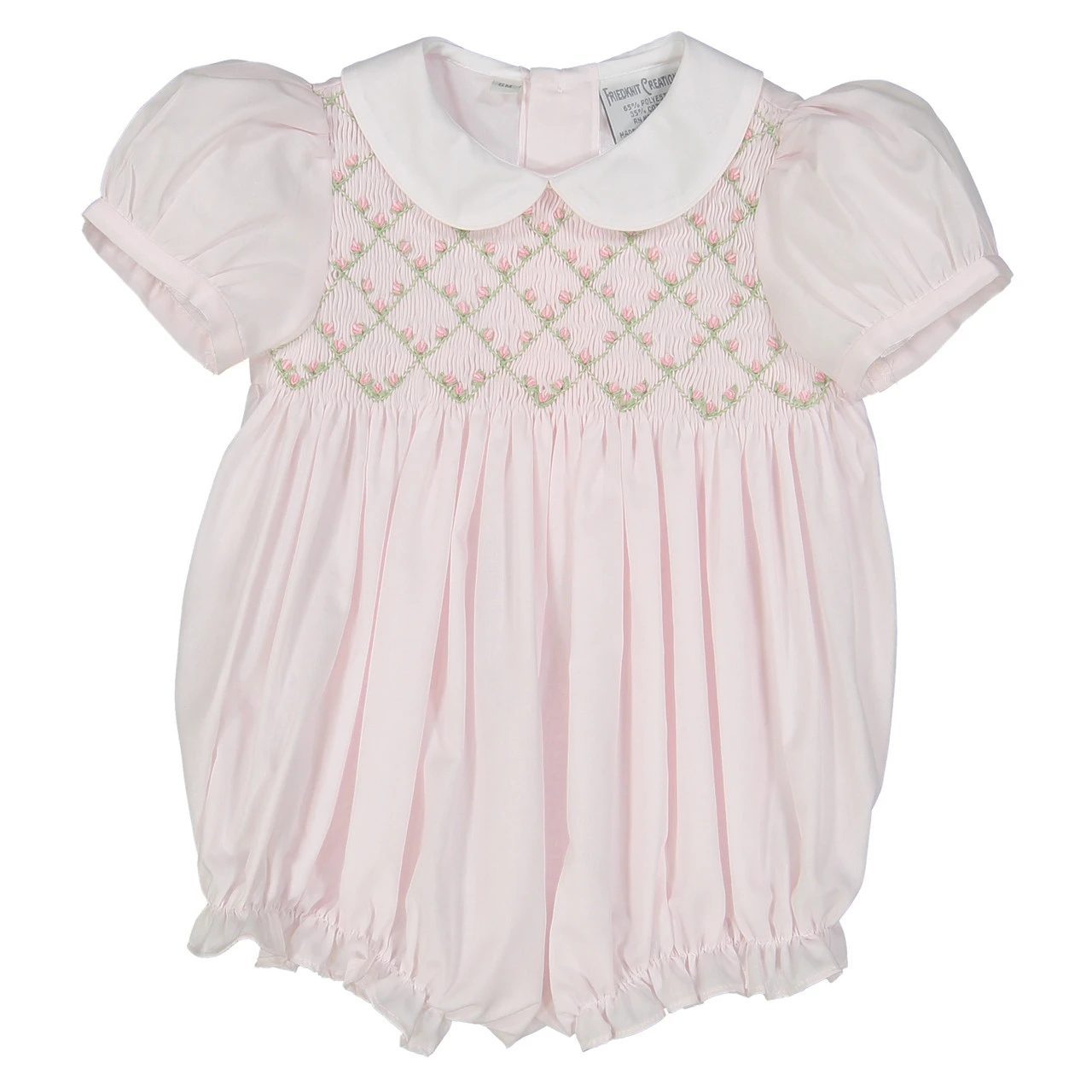 Diamond Smocked Rosebud Bubble 1 Diamond Smocked Rosebud Bubble