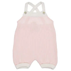 Contrast Trim Overalls -Baby Clothes Sales 36153 pink white Standard JPGs 47139.1639150949