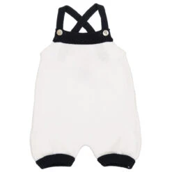 Contrast Trim Overalls -Baby Clothes Sales 36153 white navy Standard JPGs 98771.1639150949
