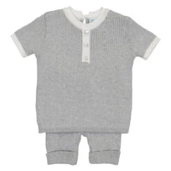 Mock Button Short Ribbed Set 7 Mock Button Short Ribbed Set -Baby Clothes Sales 4809 1 08846.1646250053