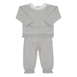 Dot Ruffle Collar Diamond Knit Set 6 Dot Ruffle Collar Diamond Knit Set -Baby Clothes Sales 4904I 85922.1536143613