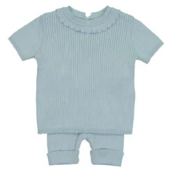 Scallop Trimmed Short Ribbed Set -Baby Clothes Sales 4909 1 73702.1629309935