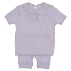 Scallop Trimmed Short Ribbed Set -Baby Clothes Sales 4909 2 27073.1629309935