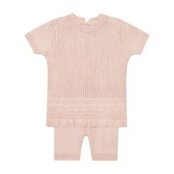 Girls Pointelle Ribbed Set -Baby Clothes Sales 4915 blush 90049.1648664771