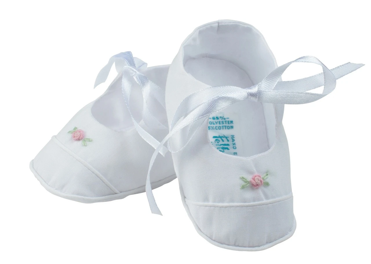 Girls Rose Garden Ribbon Booties 1 Girls Rose Garden Ribbon Booties