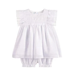 White Voile & Lace Princess Wedding Dress -Baby Clothes Sales 6568 Small Sizes 63820.1671639062