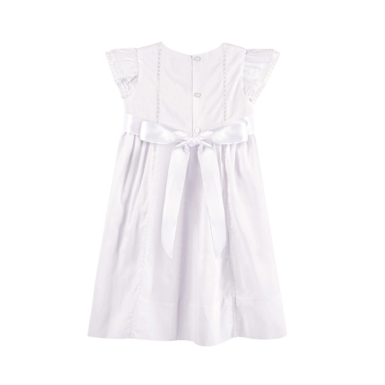 White Wedding Dress W/ Removable Sash 3 White Wedding Dress W/ Removable Sash - Image 3