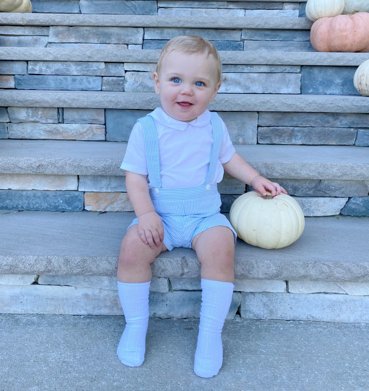 Boys Pointed Collar Onesie 2 Boys Pointed Collar Onesie - Image 2