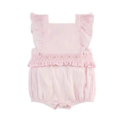 Girls Smocked Ruffle Romper