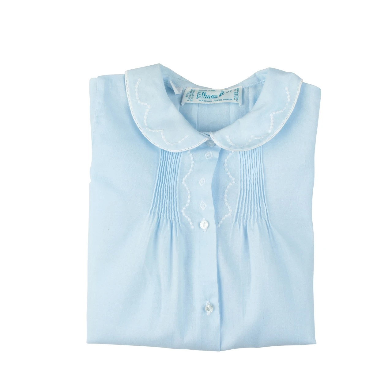 Boys Embroidered Collar Folded Daygown 4 Boys Embroidered Collar Folded Daygown - Image 4