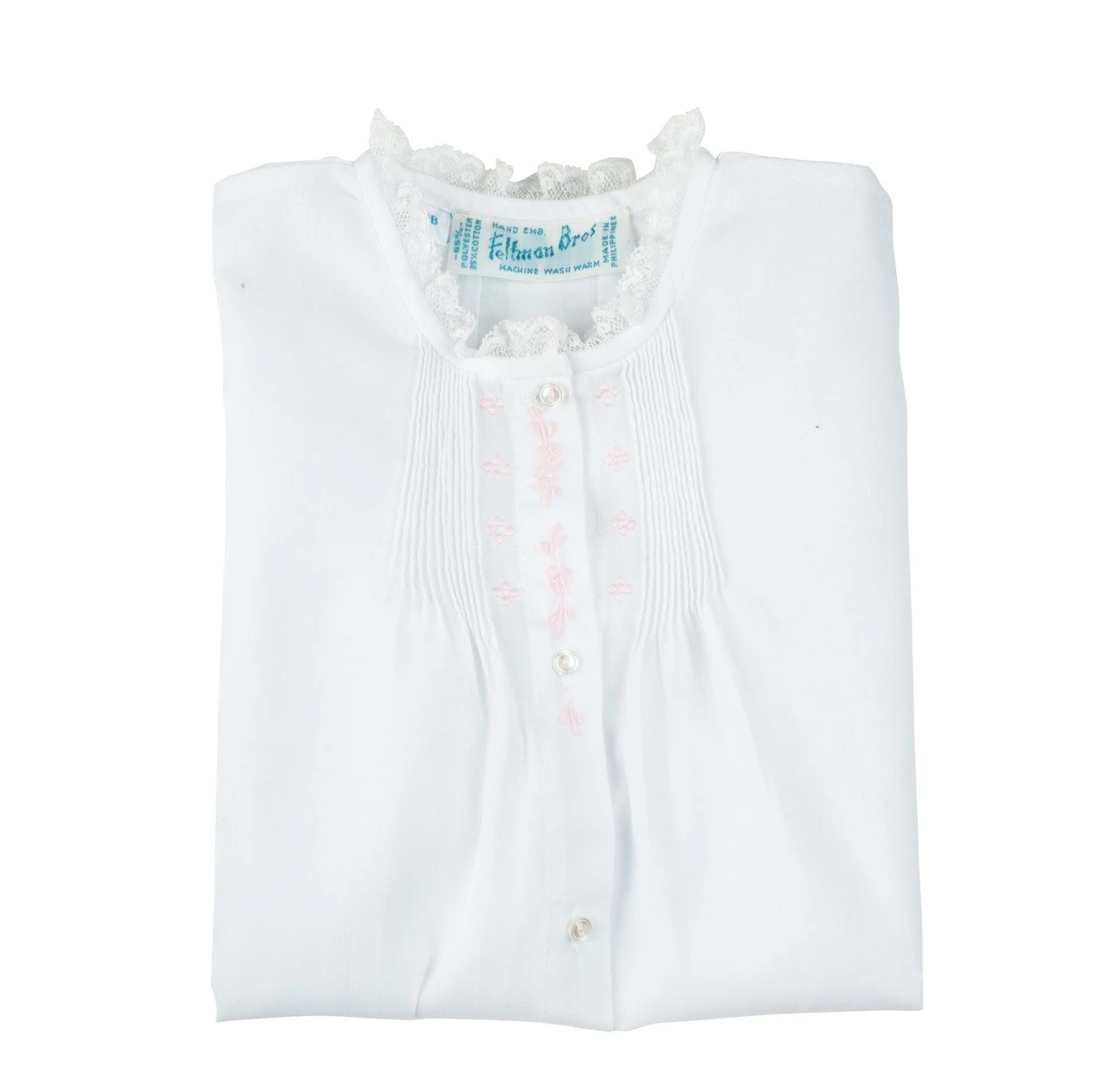 Girls Embroidered Folded Daygown 5 Girls Embroidered Folded Daygown - Image 5