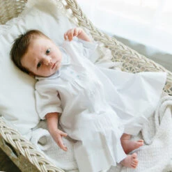 Boys Train Embroidery Folded Daygown 7 Boys Train Embroidery Folded Daygown -Baby Clothes Sales 74175 LS2 80832.1694194741