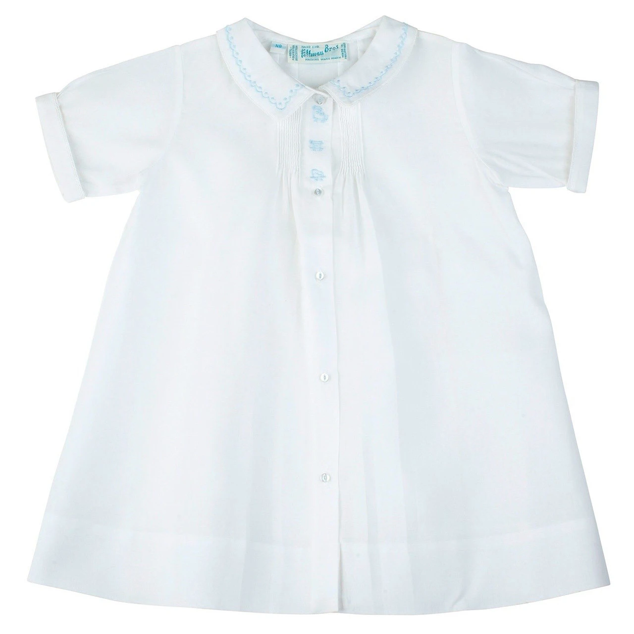 Boys Train Embroidery Folded Daygown 1 Boys Train Embroidery Folded Daygown