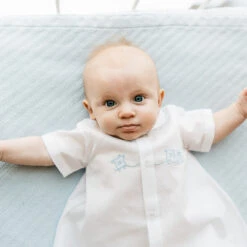 Boys Open Front Daygown With Train -Baby Clothes Sales 74861 LS3 98198.1633451415