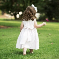 White Sleeveless Scalloped Lace Dress -Baby Clothes Sales 87396p 75127.1693927567