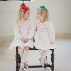Long Sleeve Smocked Holiday Dress -Baby Clothes Sales 87408 LS. 94601.1637267559