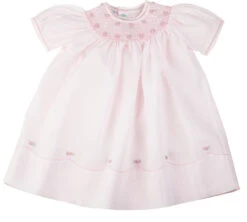 Pearl Flower Bishop Dress -Baby Clothes Sales Bishop Dress Pearls 86549Pink 12734.1694194685