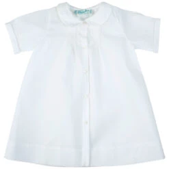 Boys Embroidered Collar Folded Daygown 10 Boys Embroidered Collar Folded Daygown -Baby Clothes Sales Boys Daygown Pintucks 74100White 98196.1641418361
