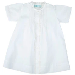 Girls Lace Folded Daygown -Baby Clothes Sales Girls Daygown Lace Pintucks 74130White 41377.1641418169