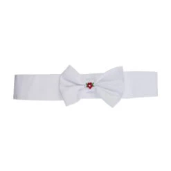 Holiday Pearl Flower Bow Headband