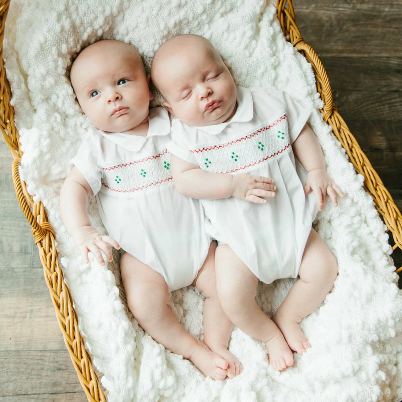 Smocked Holiday Creeper 2 Smocked Holiday Creeper - Image 2