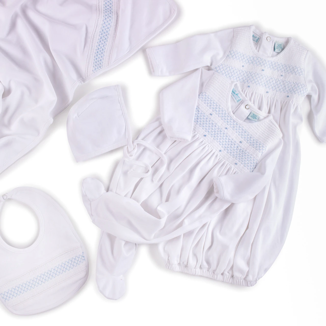 Baby Smocked Bullion Bib 4 Baby Smocked Bullion Bib - Image 4