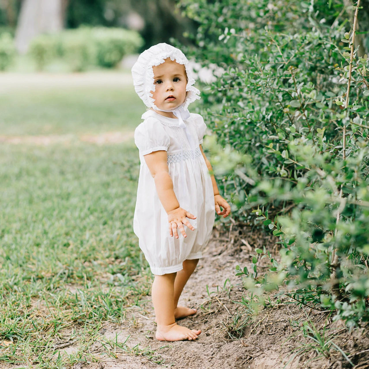 Girls Vintage Smocked Romper 2 Girls Vintage Smocked Romper - Image 2