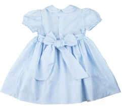 Collared Smocked Dress -Baby Clothes Sales Smocked Dress 17433BluePink 61803.1642606193