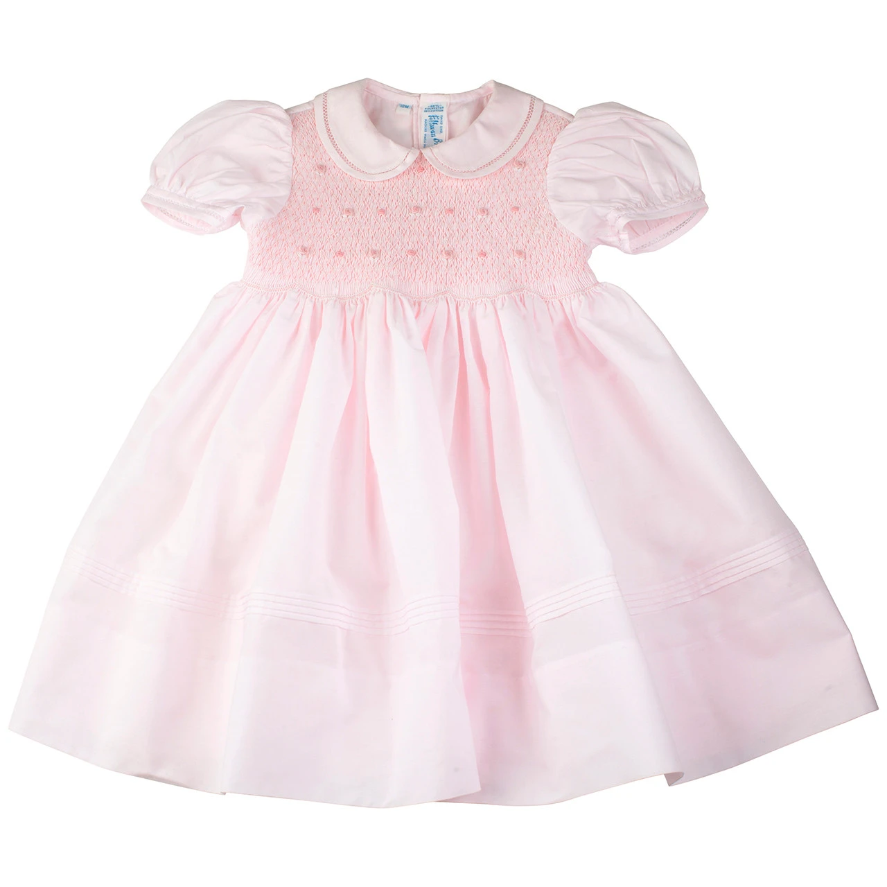 Smocked Rosebud Dress Pink 1 Smocked Rosebud Dress Pink